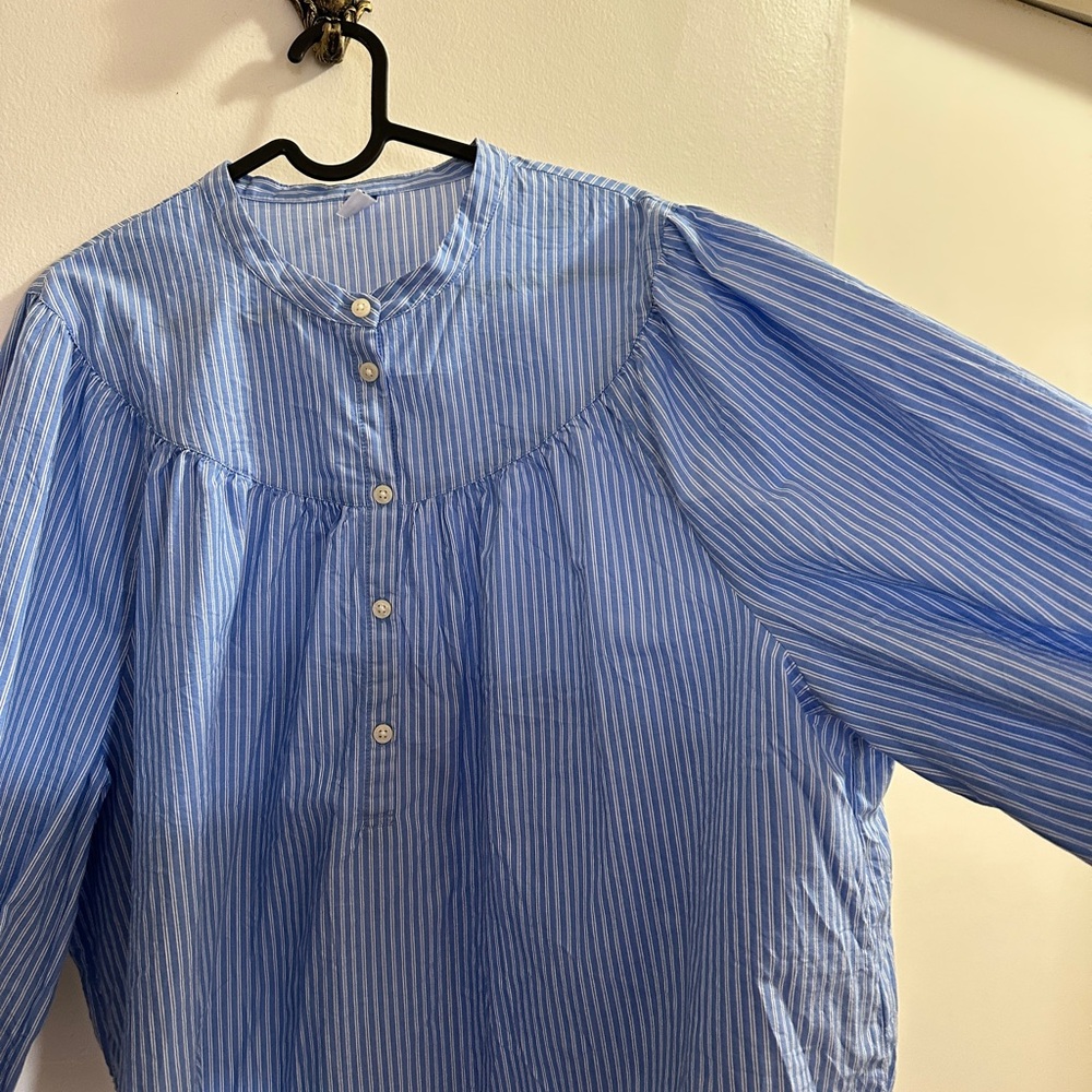 Old Navy Blue Striped Blouse